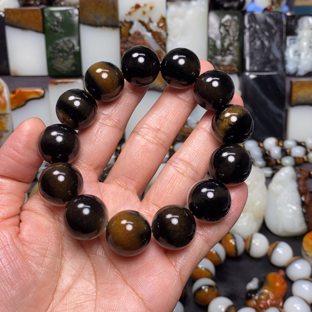 用***9和田玉未镶嵌手串