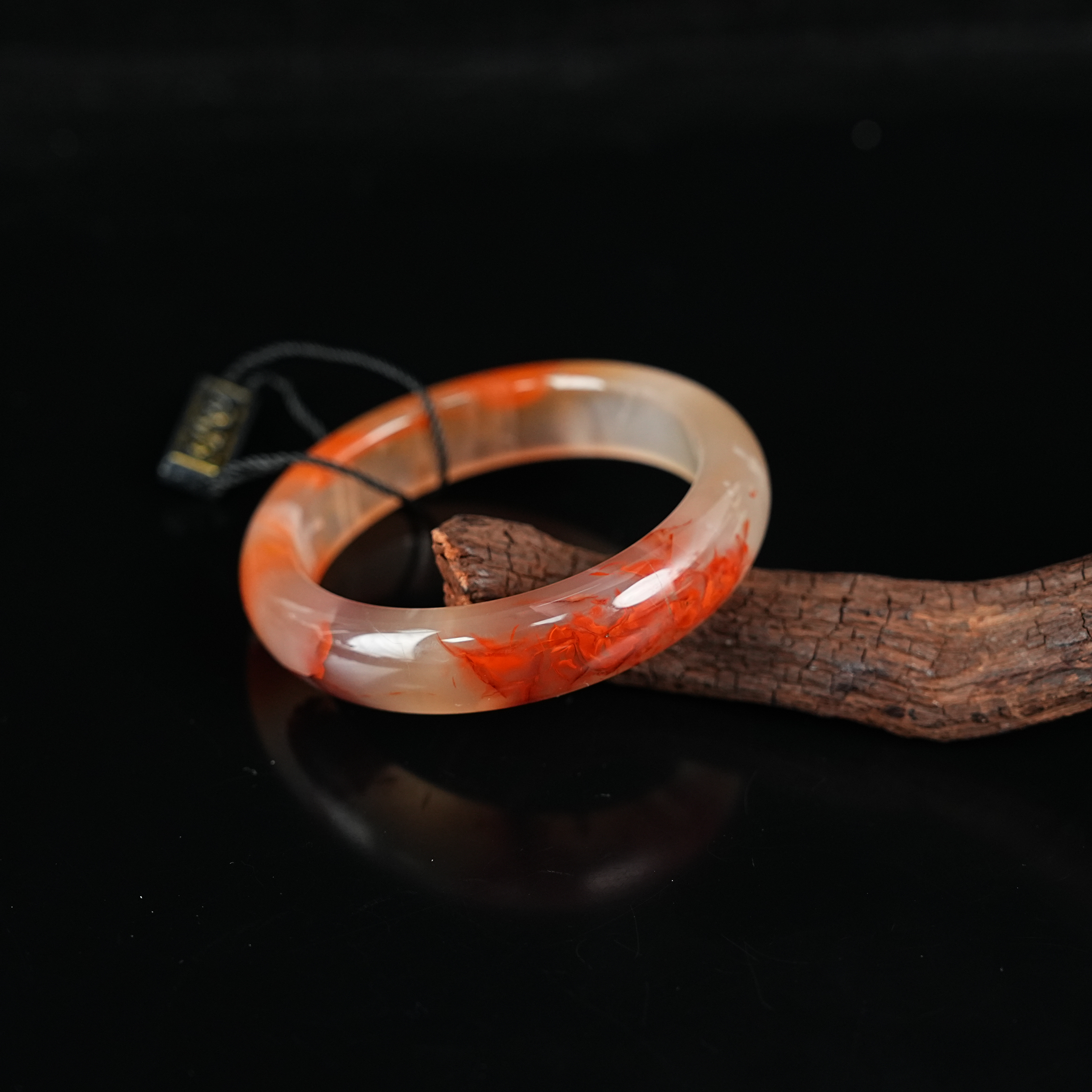 【云上叙】2 QJD00300299 南红手镯-多样性发其一 约13x7mm