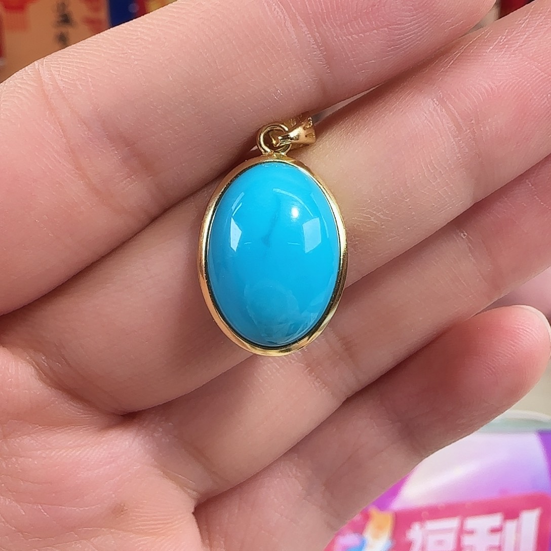 绿松石银S925镀金镶嵌珠宝奇石