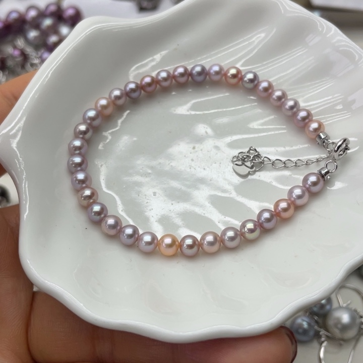 淡水珍珠手链银S925镶嵌