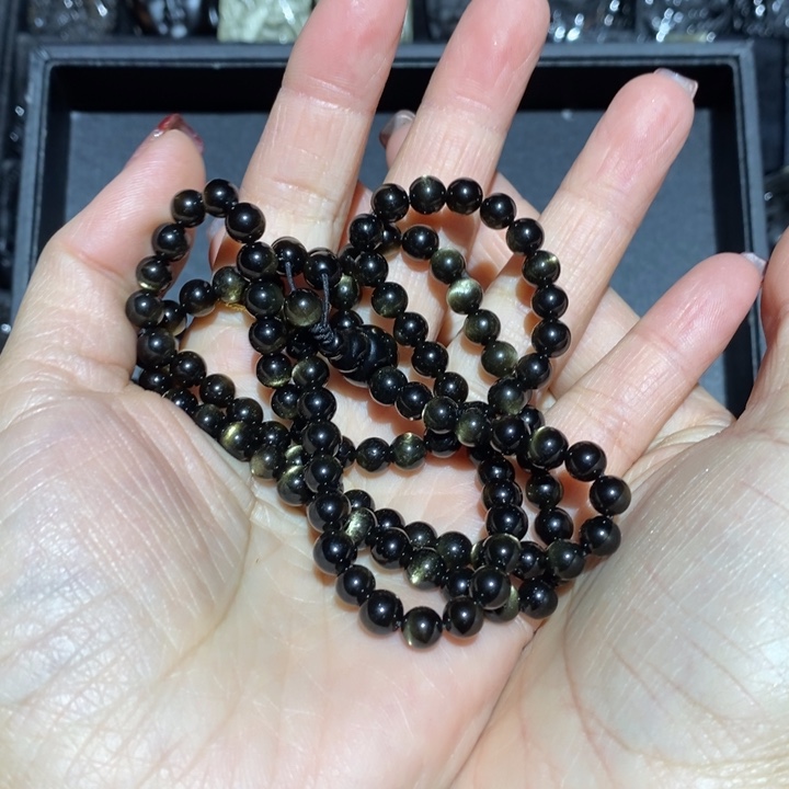 黑曜岩手链未镶嵌?****