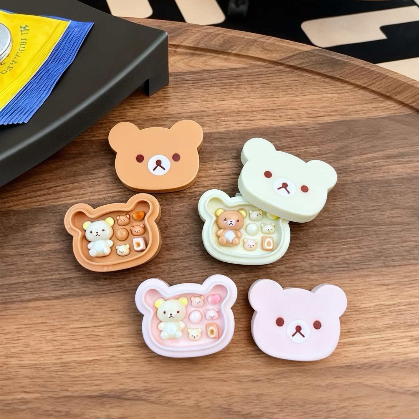 【预售】轻松熊巧克力盒 diy奶油胶配件手工材料微缩食玩饰品