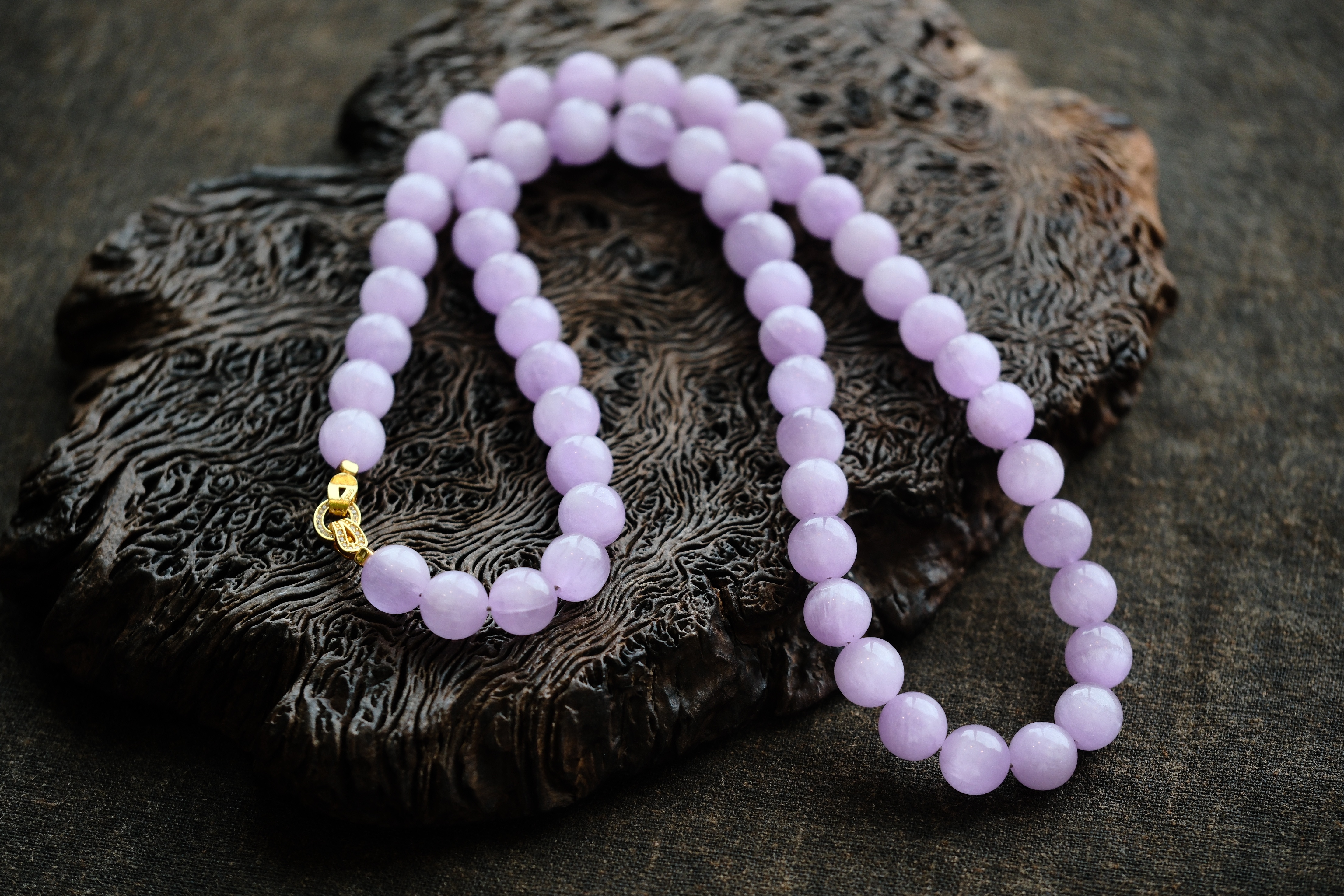 【沐姐珠宝】天然猫眼紫锂辉11m+S925银扣妈妈链-多规格/1888