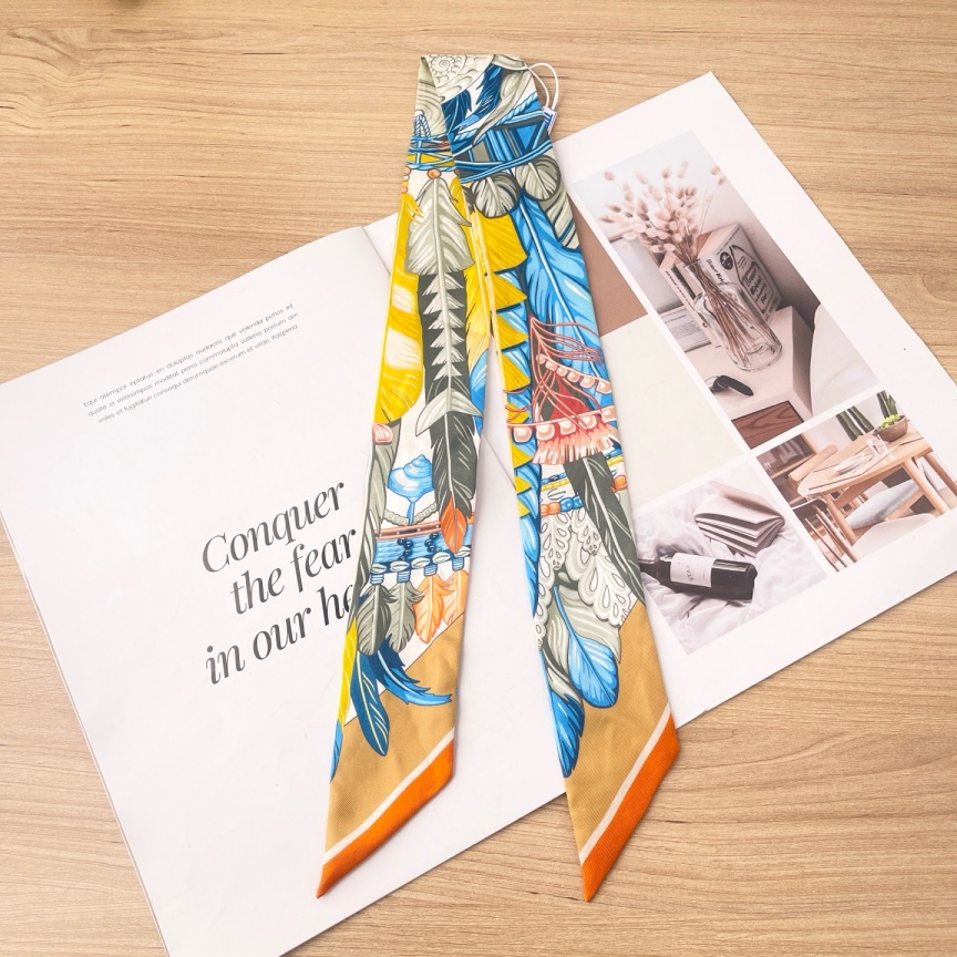 95新 Hermes/爱马仕 《太平之舞》丝巾/尺寸86*5cm/6374