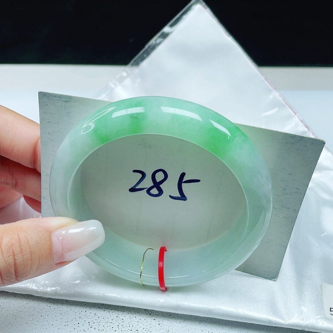 翡翠未镶嵌手镯 正圈56+ 轮胎镯