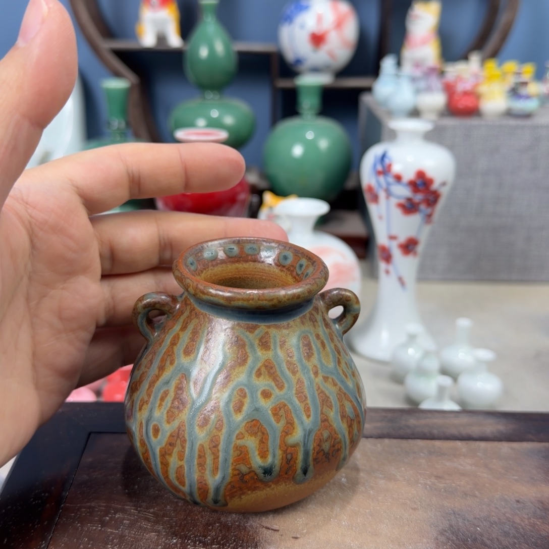 陶瓷手工小花器摆件