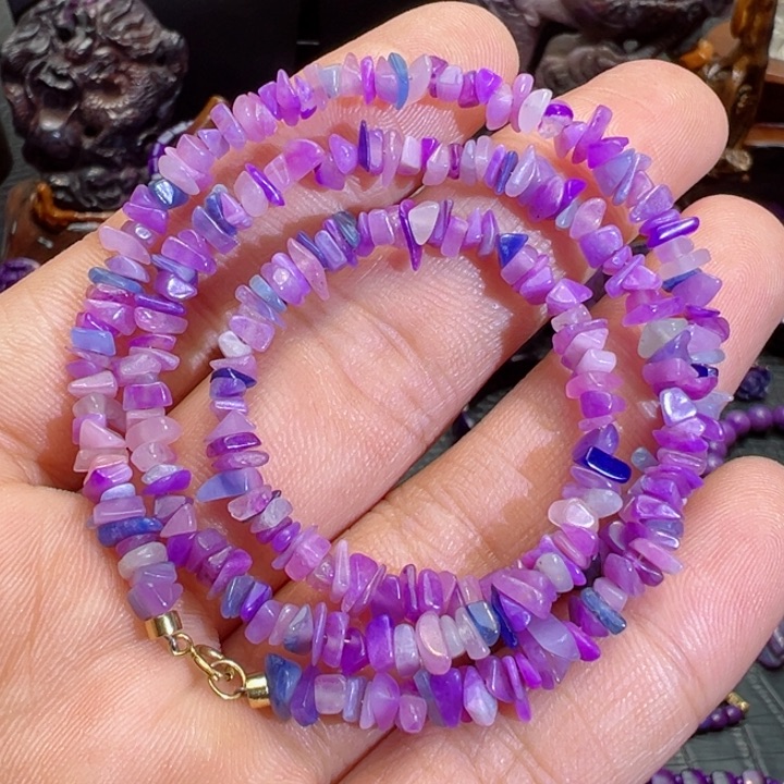 苏纪石（舒俱来）项链18K金镶嵌