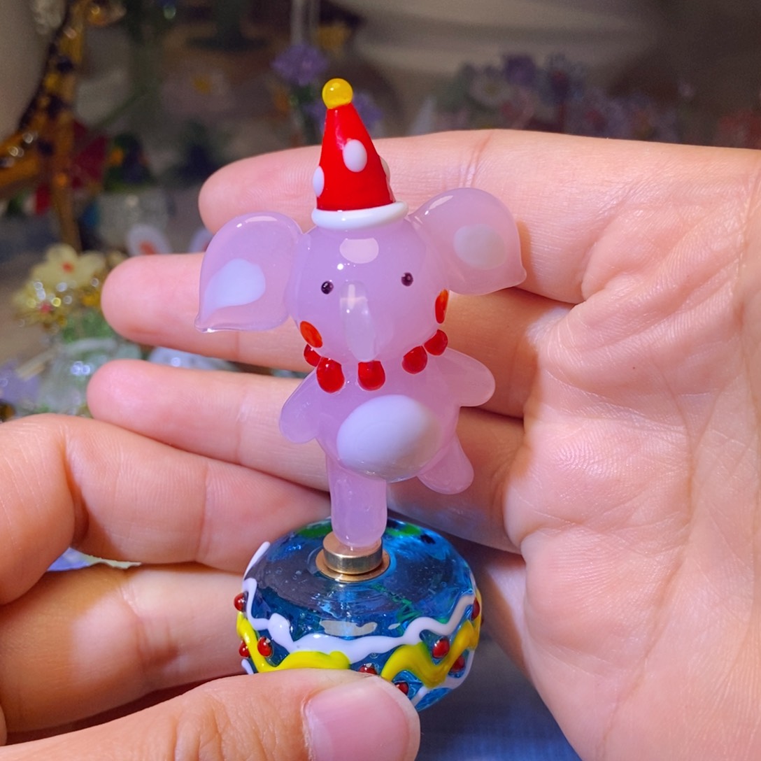 琉璃手工艺品大象