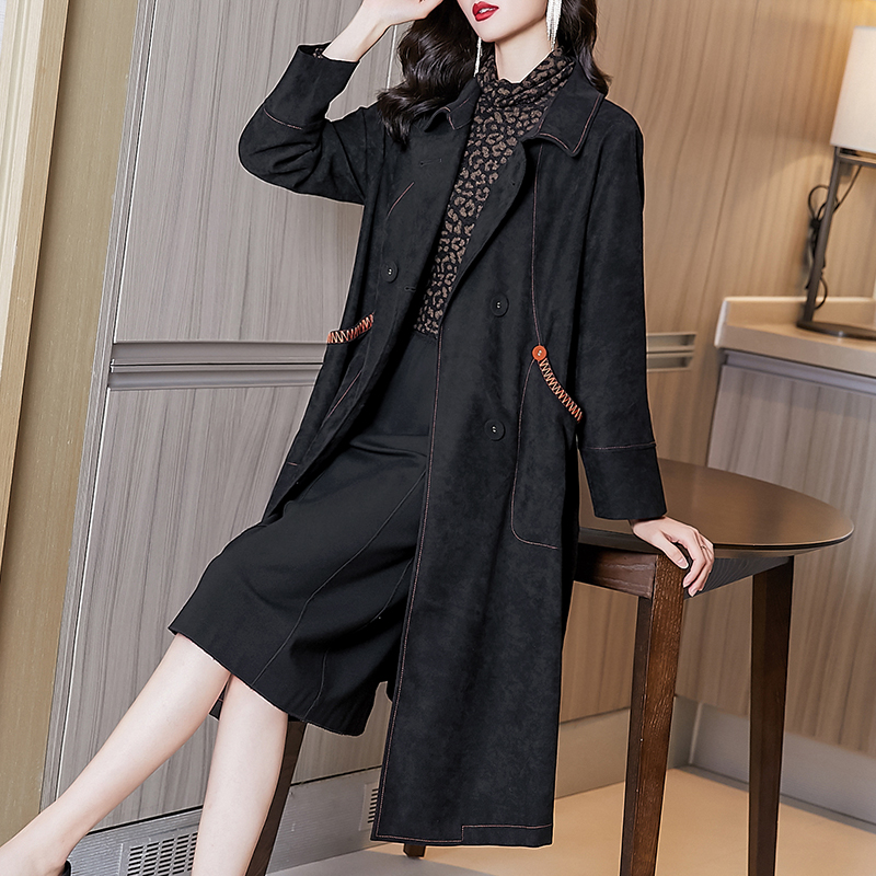 阿吉多高端风衣中长款秋冬新款大气大衣气质品牌外套A93111