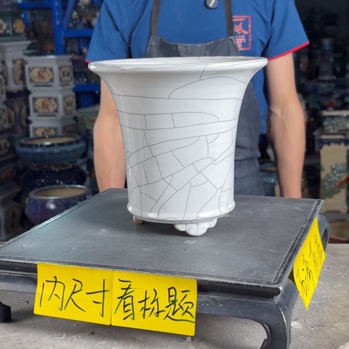 一风堂石湾花盆 内16*17