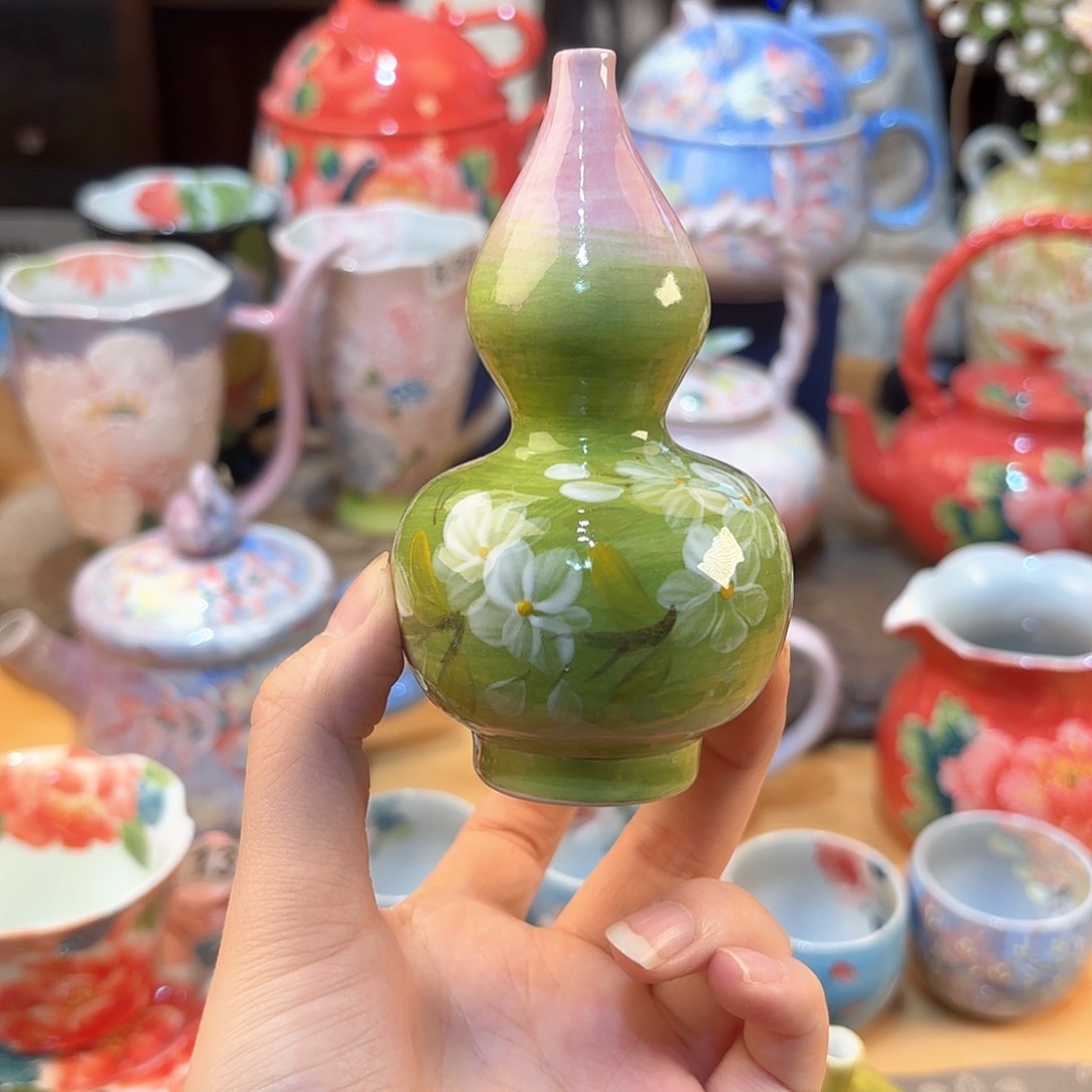 景德镇手绘高温釉下彩陶瓷茶具