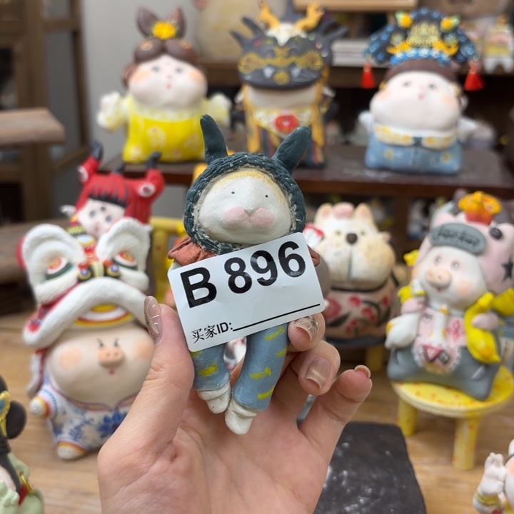 白***️陶土手工陶艺摆件