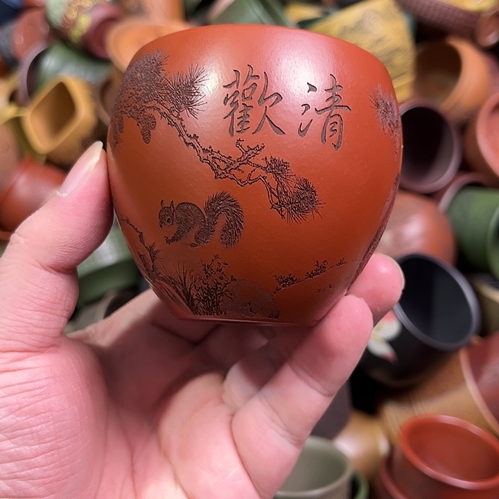 紫砂茶杯全手工紫砂主人杯