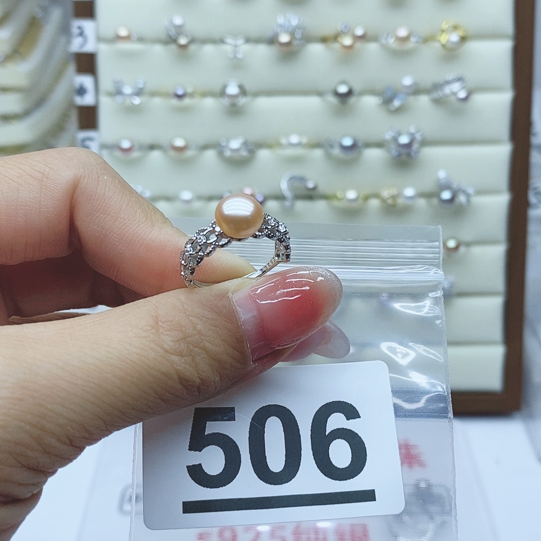 淡水珍珠戒指银S925镶嵌李****班506