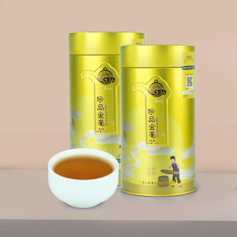 八桂凌云珍品特级金毫红茶80g罐装