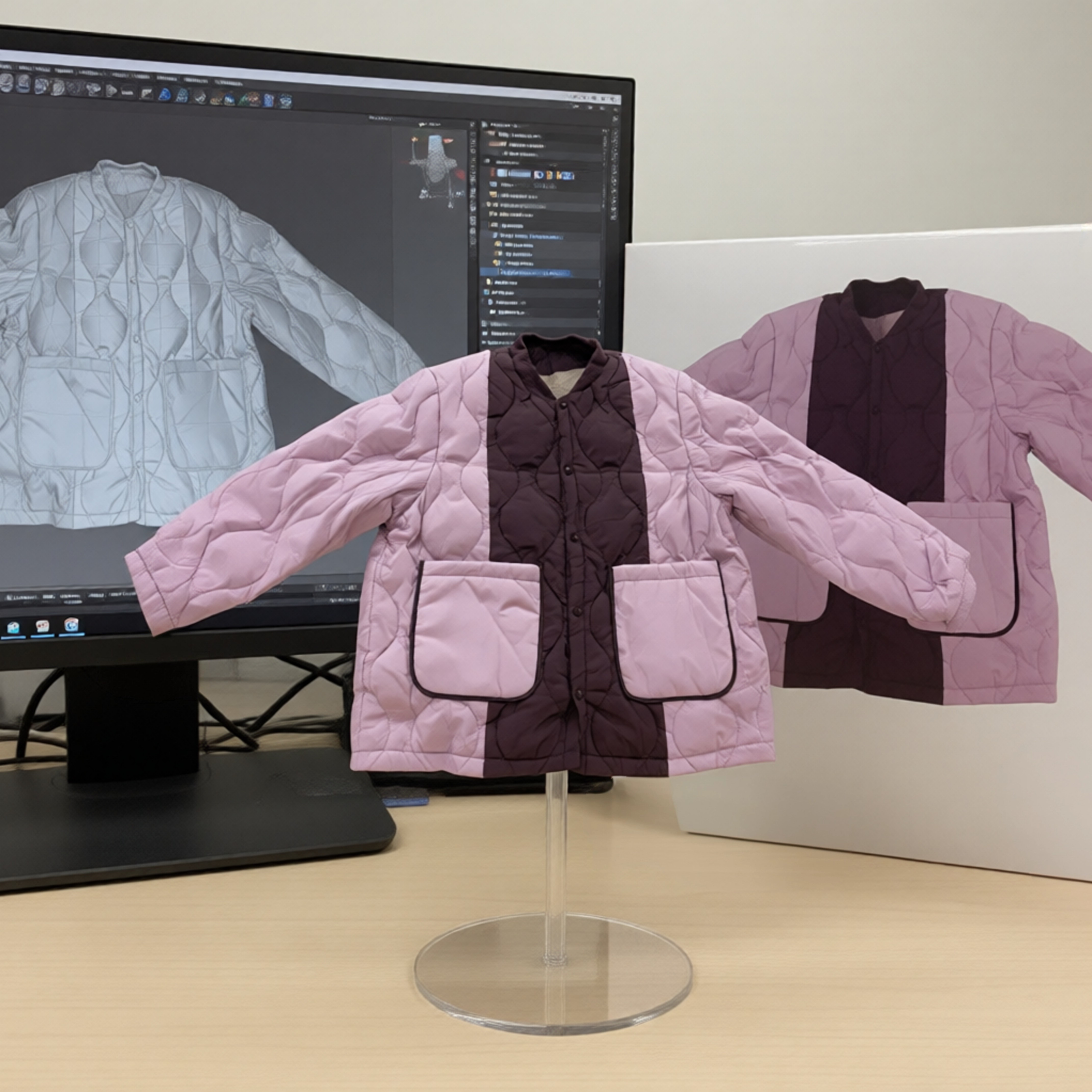 新款大童拼接外套