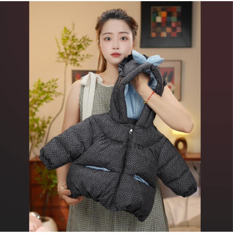 【YN童品】女童羽绒服冬季款少女风森系碎花女外套秋冬童装连帽