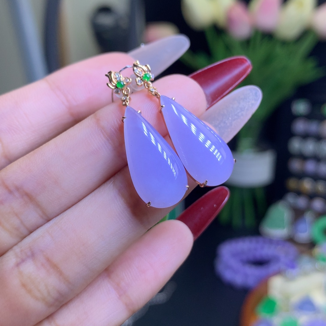 翡翠颈饰18K金镶嵌天然