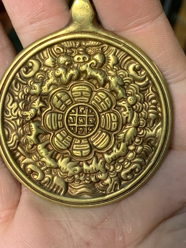 鳞甲熊九宫八卦黄金利马铜