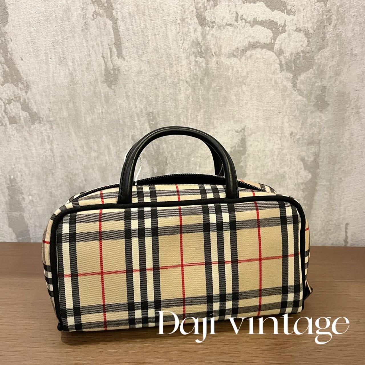 95新 BURBERRY/博柏利 大吉中古/Burberry经典格纹mini波士顿手提