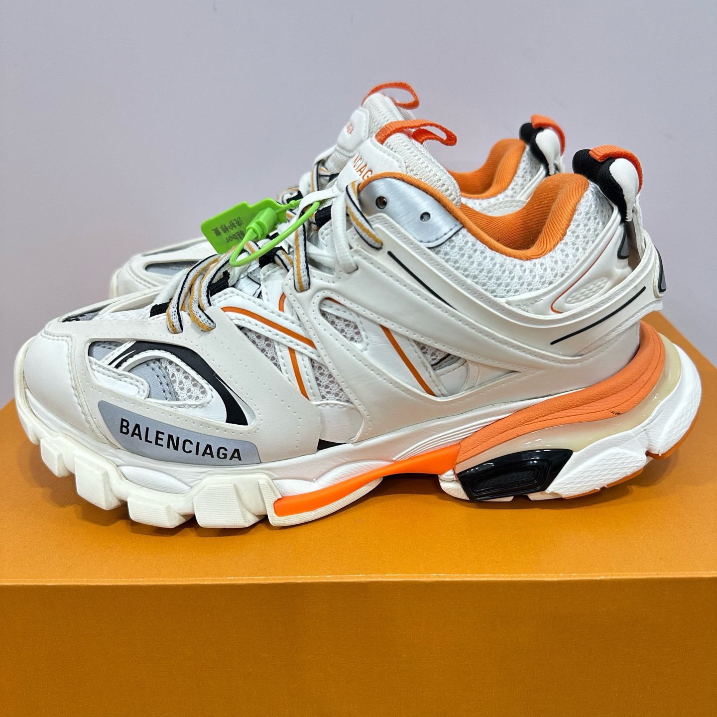 95新 Balenciaga/巴黎世家 38码 巴黎世家 track 1.0 白橙 老爹鞋