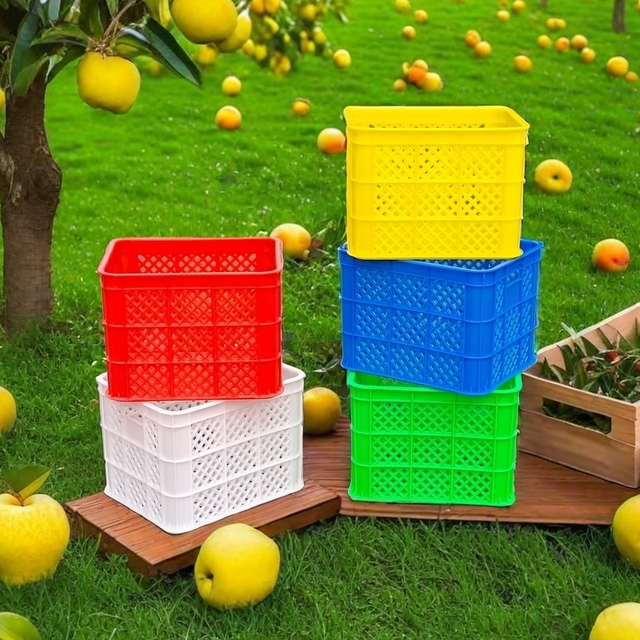 加厚530水果筐长方形装水果的塑料筐35斤/40斤装周转筐运输收纳筐