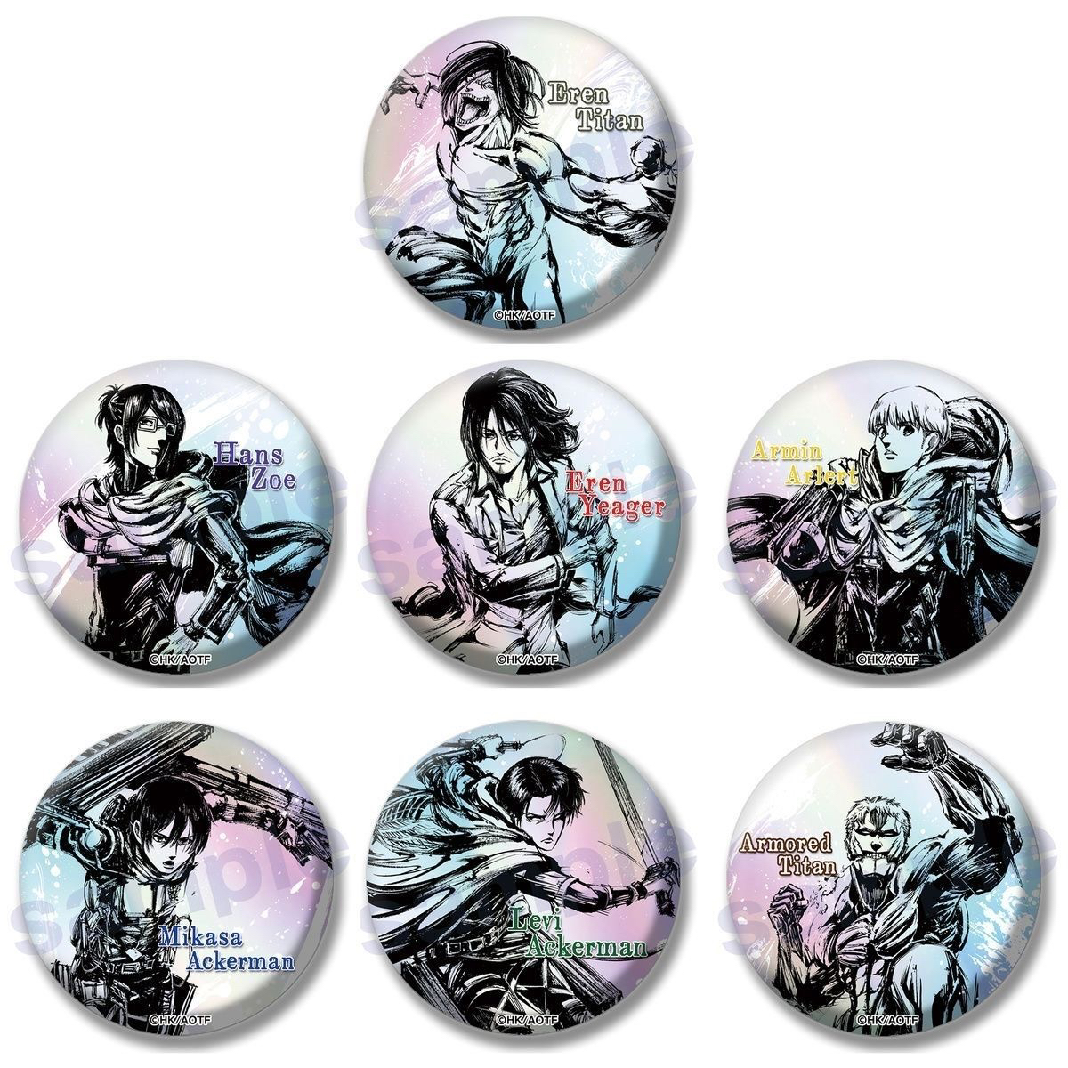 （代拆）进击的巨人 墨绘闪徽章vol.1吧唧