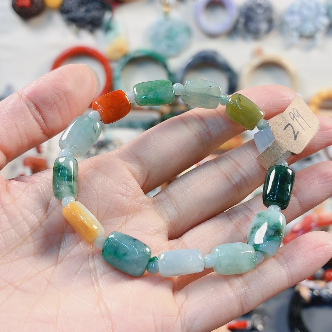 楠***翡翠未镶嵌手链手串