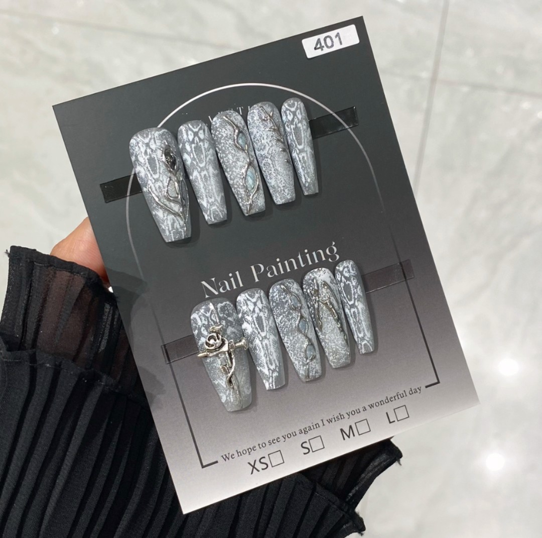 【1401-1600】 默认微瑕 NO退 NO换 暗黑纯手工穿戴甲