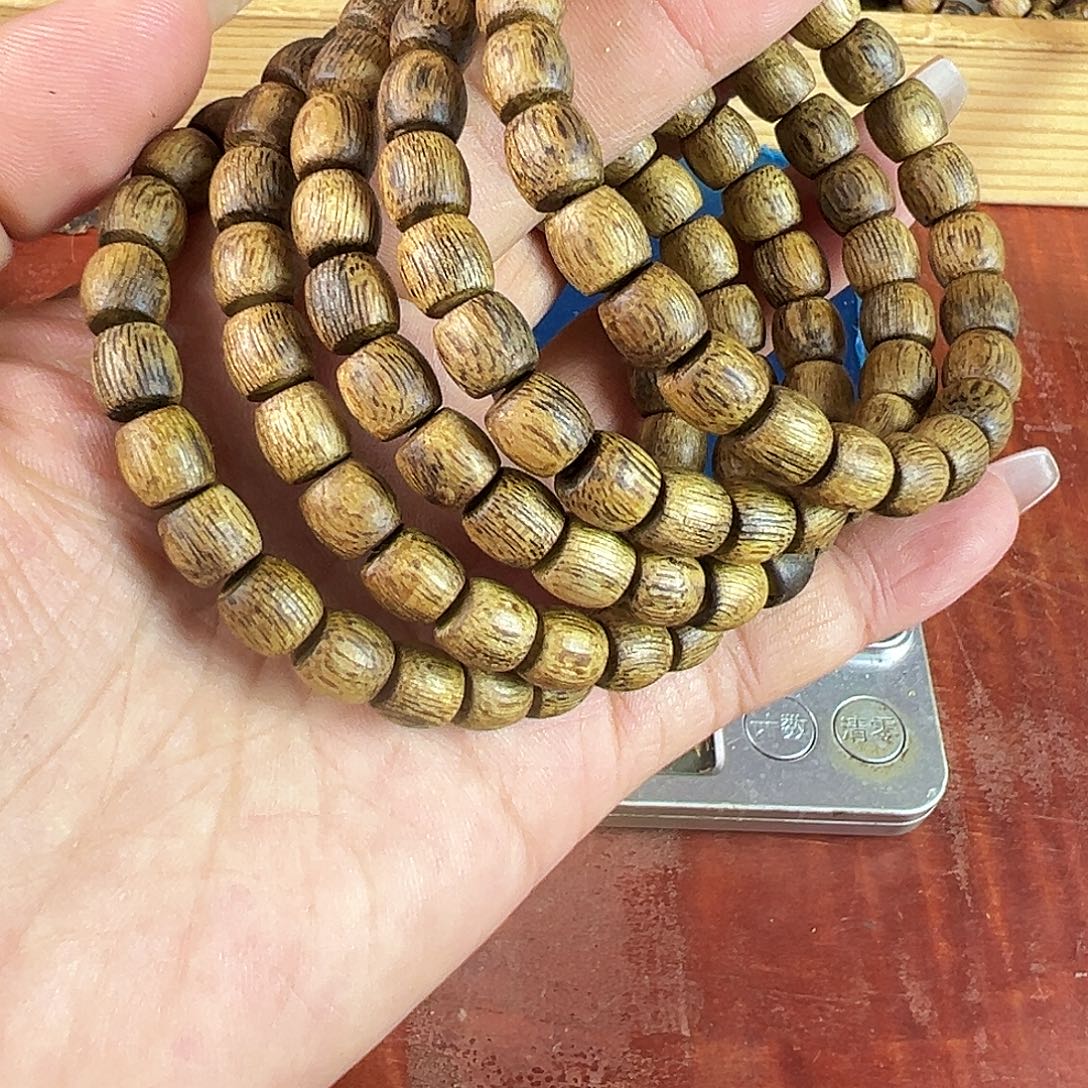 沉香沉香碎屑卡7鼓珠单圈