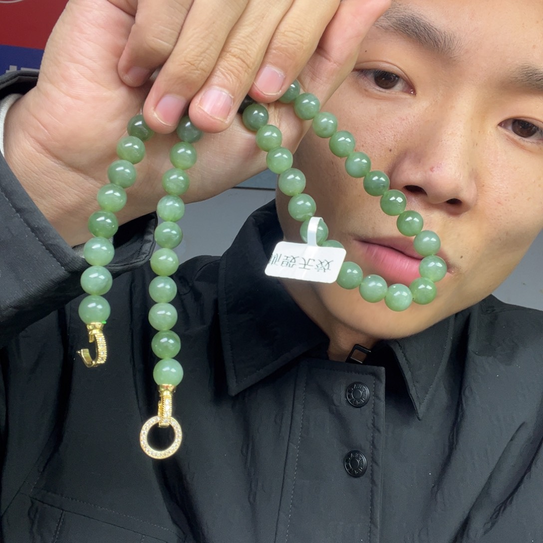 和田玉颈饰未镶嵌多样性俄罗斯碧玉货头卡10无黑点项链