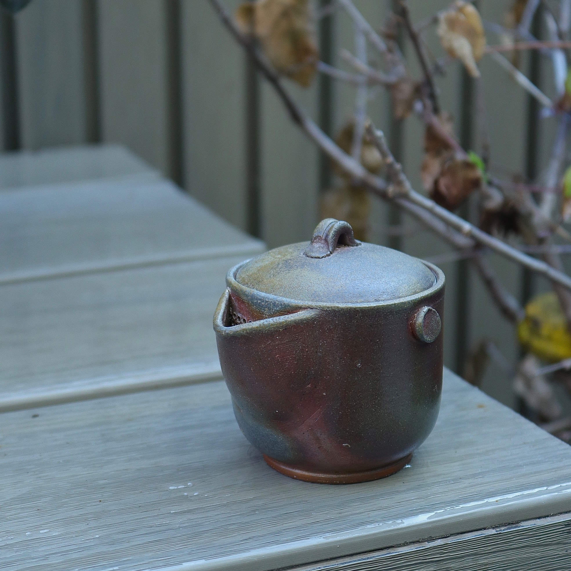 日本备前烧木村友敬宝瓶 柴烧窑变细泥泡瓶全品沉稳内敛细润