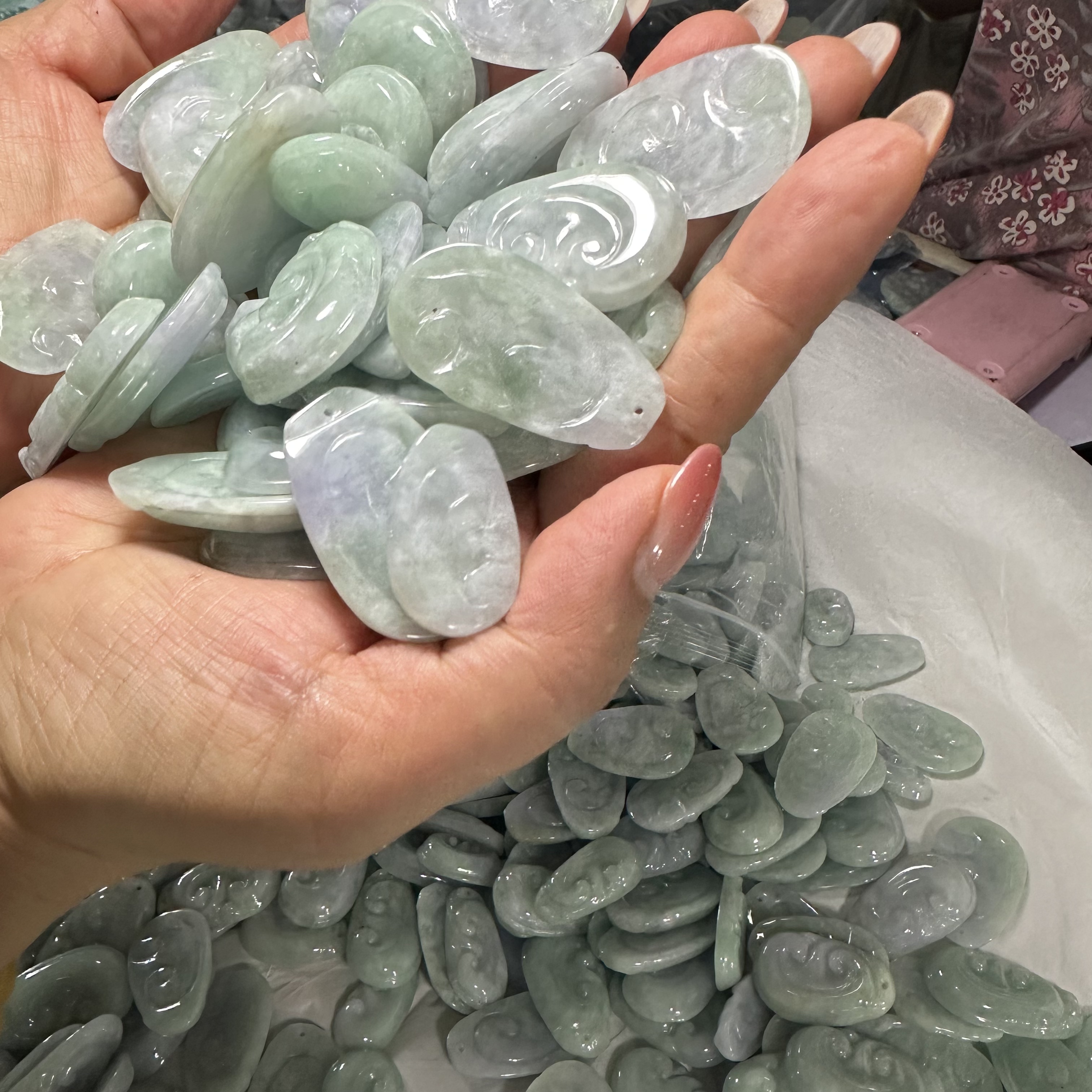 天然a货翡翠如意吊坠-c341—多样性发一件