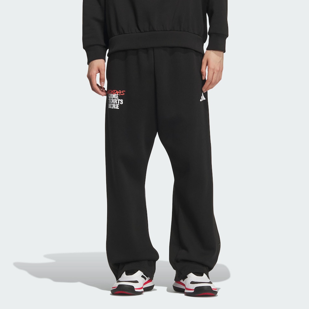 【滔搏联动】adidas/阿迪达斯篮球侧开排扣宽松运动裤KC2800