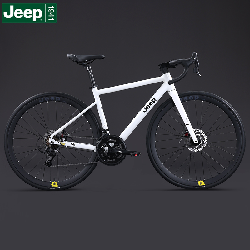 jeep吉普公路车自行车2025新款内走线铝合金弯把V9通勤代步通用