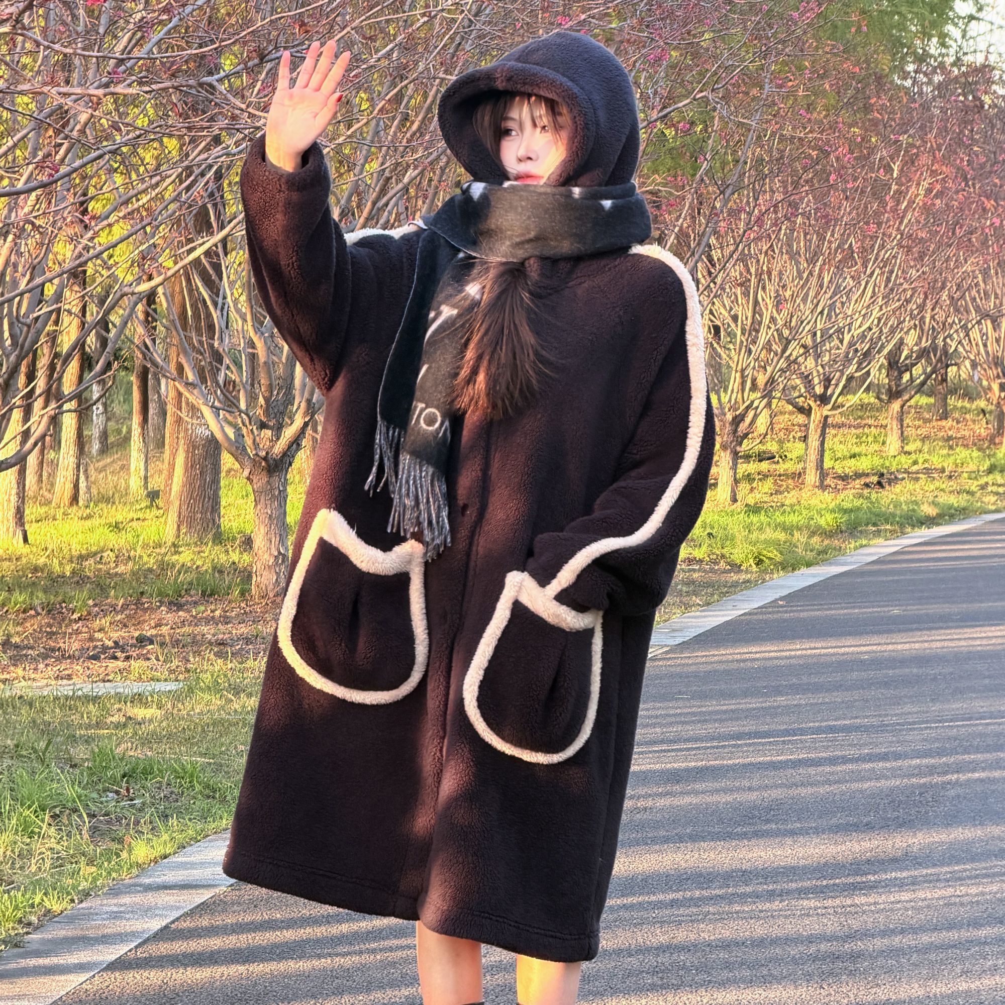 竹喧2025设计师款新款摩登少女小众系列可外穿睡衣睡袍家居服套装