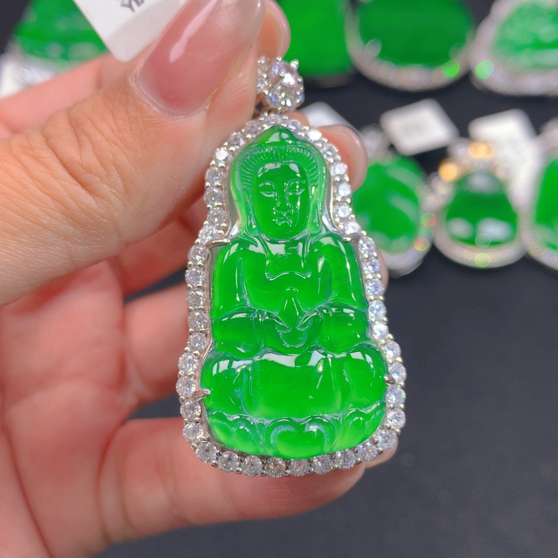 翡翠颈饰银S925镶嵌11111111111