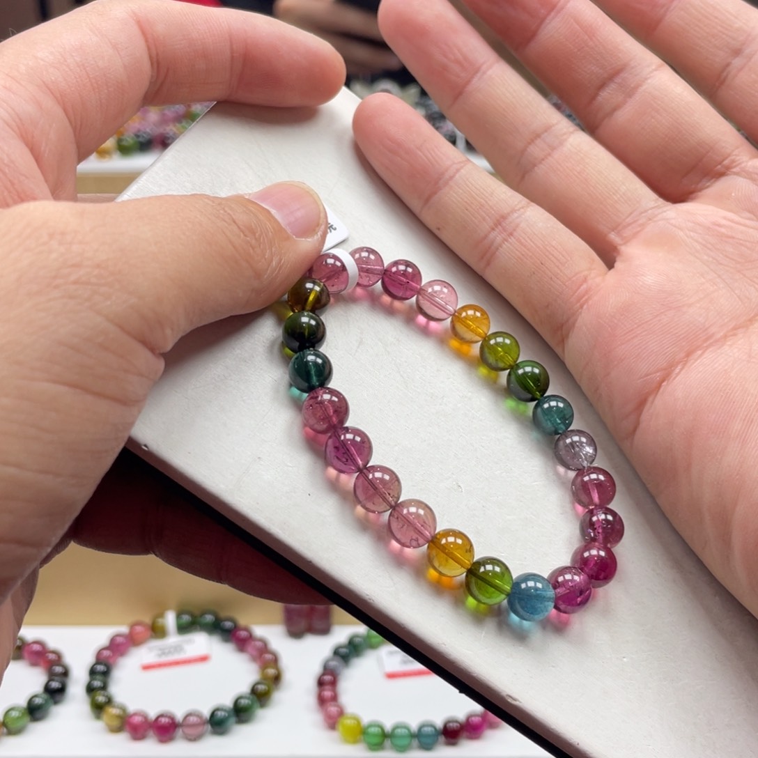 碧玺手串未镶嵌7.8mm-8mm.mmmmmmmmmm