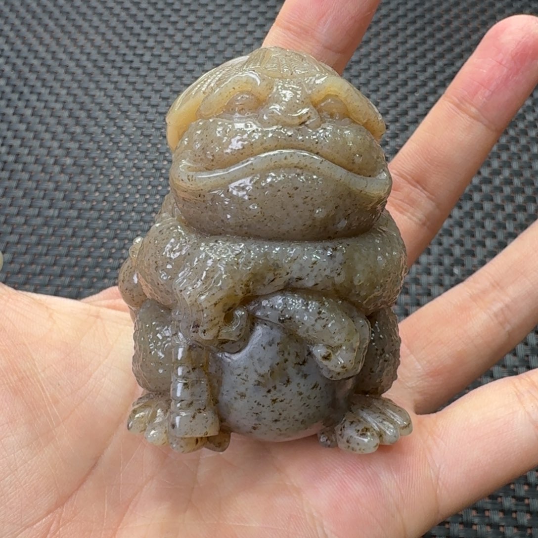 一***骄和田玉未镶嵌手链青蛙挂件