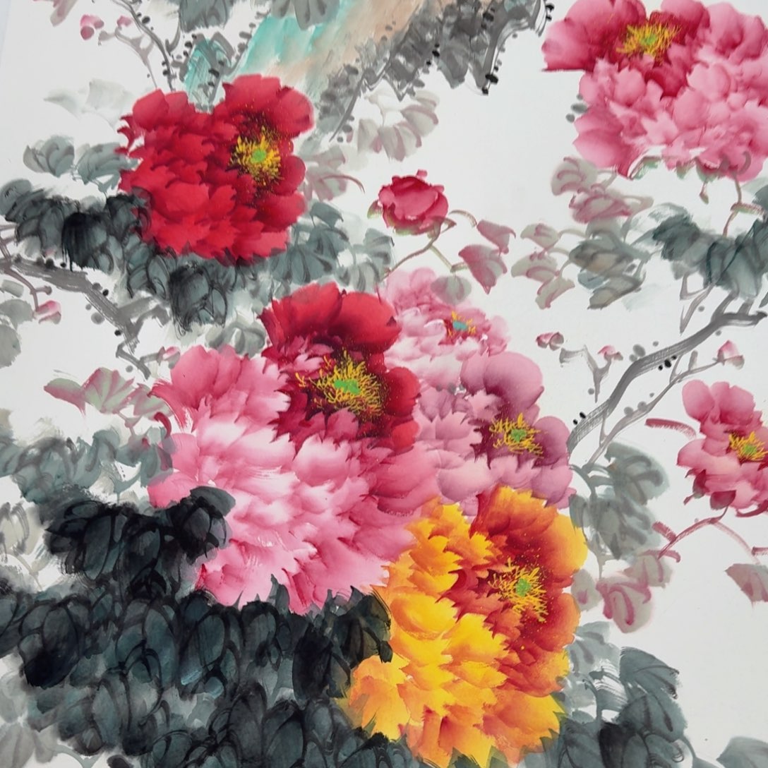 国画纯手绘山水花鸟