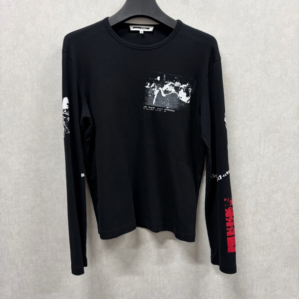 99新 Alexander McQueen/亚历山大·麦昆 麦昆黑色t恤 M码