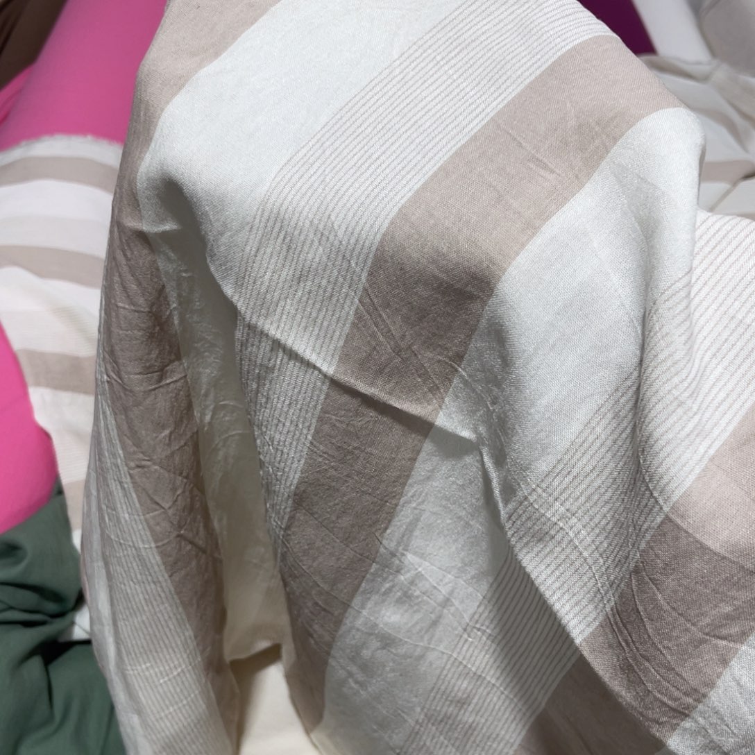 麻条纹天丝汉麻9.9三米