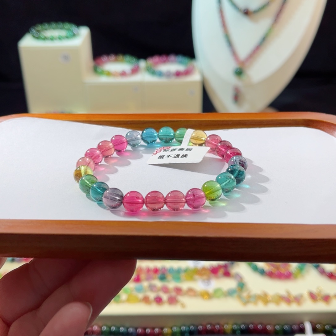 碧玺手串未镶嵌手串