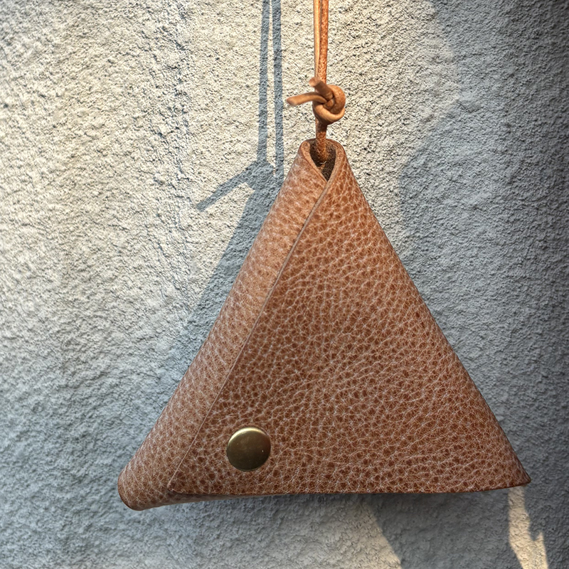 手工皮包欧美复古三角包钥匙包零钱包直播间粉丝专享硬币包小众