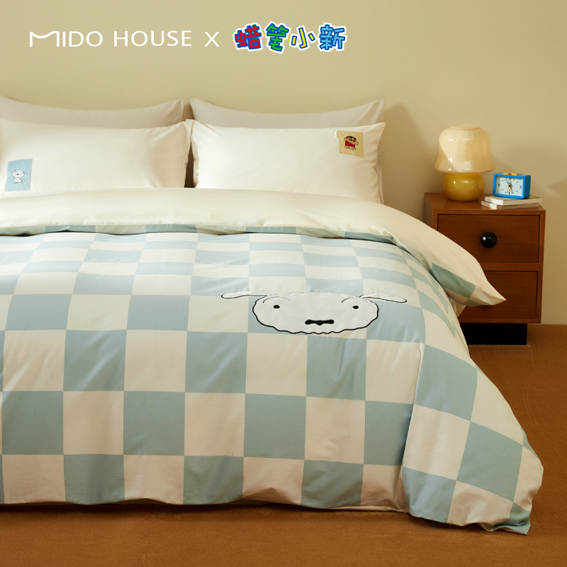 MIDOHOUSE「软萌小白」蜡笔小新联名床上用品四件套全棉四季床品