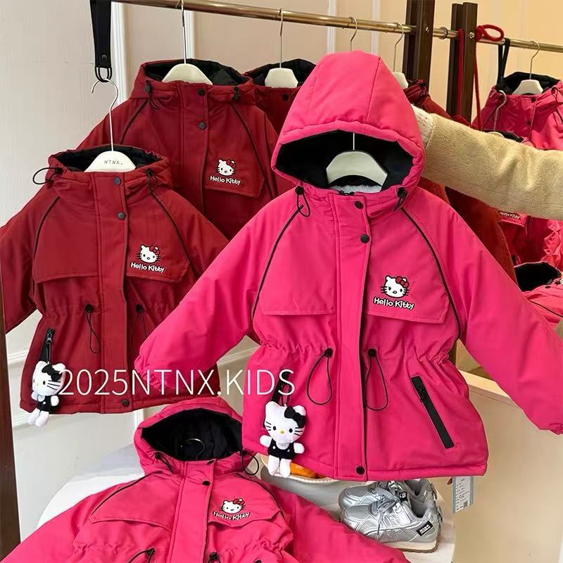 【火龙果HEIIO-KT猫-派克服】冬季女童外套加厚洋气