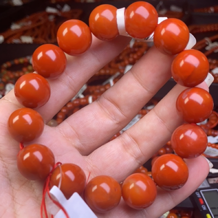 南红手串15mm瓦希