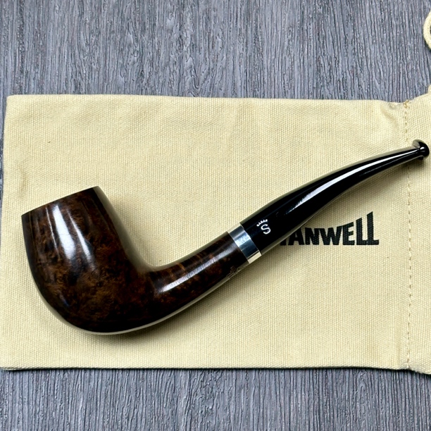 丹麦史丹威烟斗 139型号光面河豚斗弯斗叼斗入门进阶斗石楠木进口