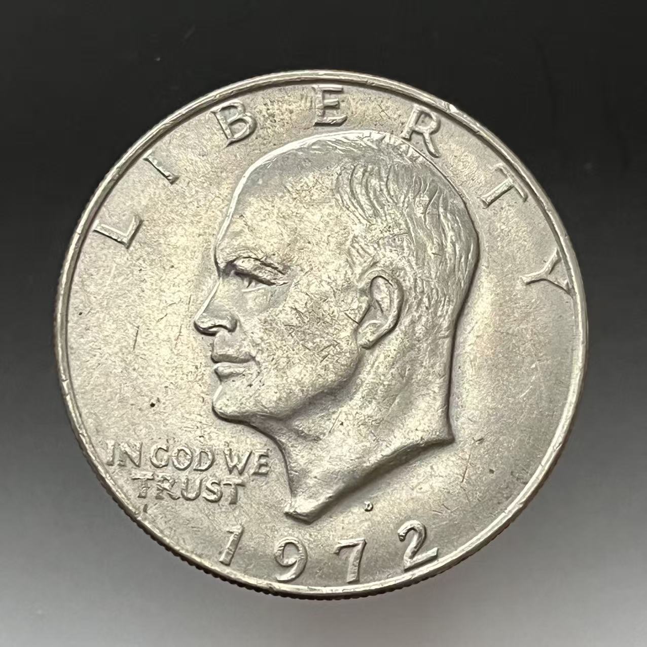 美国1元硬币艾森豪威尔 1976年登月纪念币 美洲旧币大直径38mm