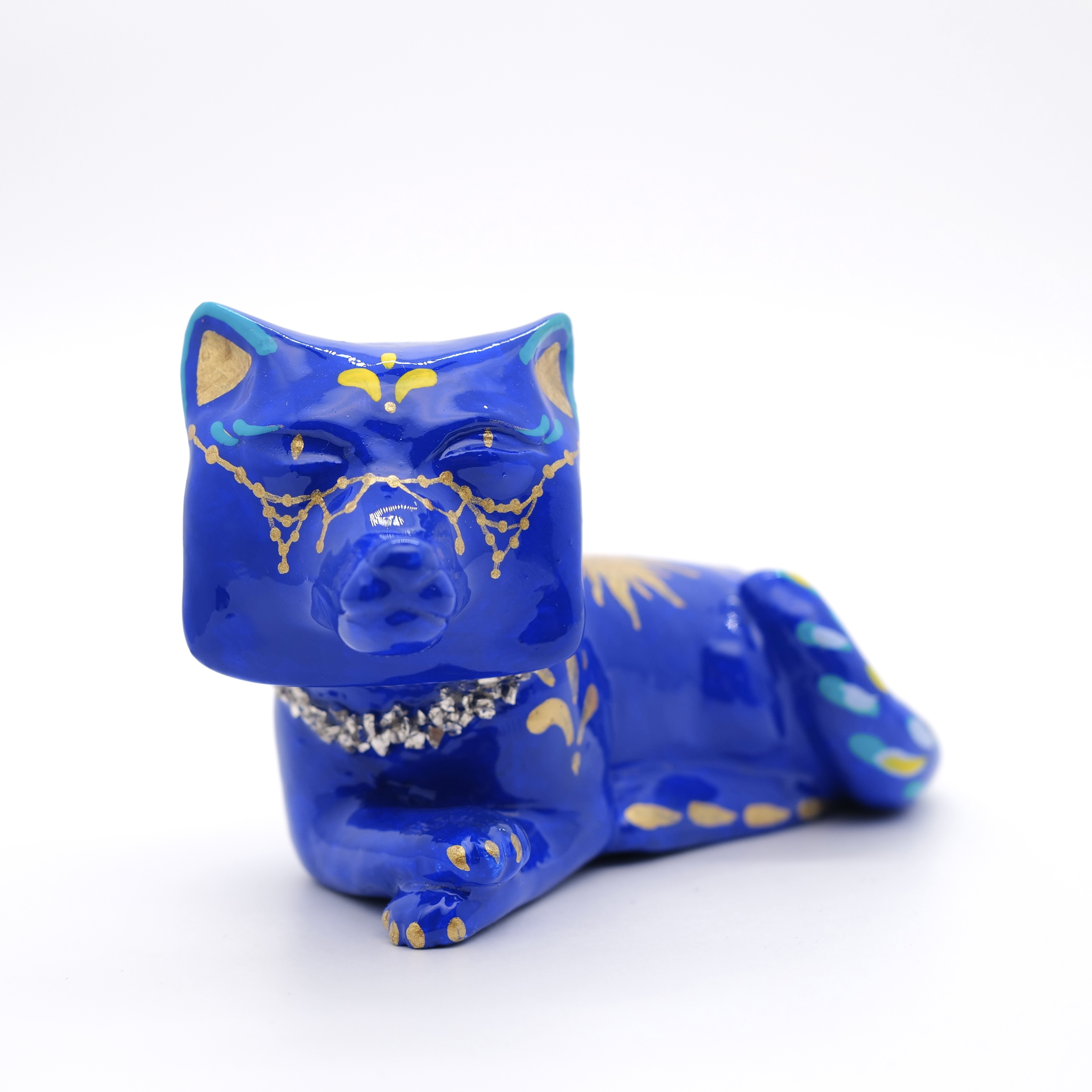 王甜心摆件《狐狸》艺术石膏作品，手工绘制，仅一件